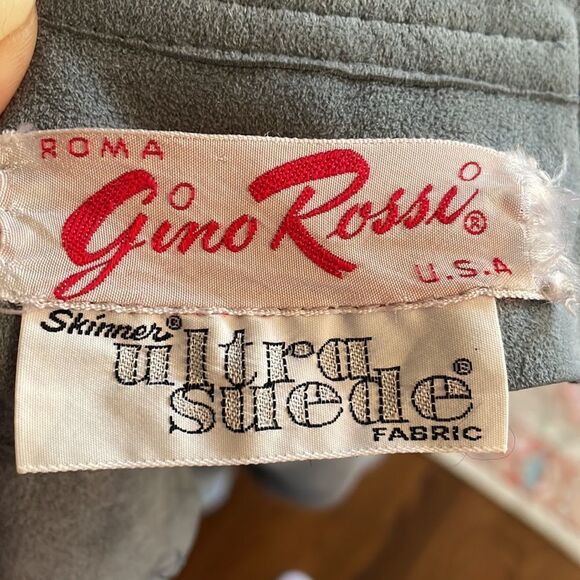 Vtg 70s Gino Rossi light blue ultra suede midi dress with 3/4 sleeves - Picture 9 of 11